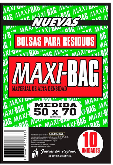 Paquete residuos verde 50 × 70