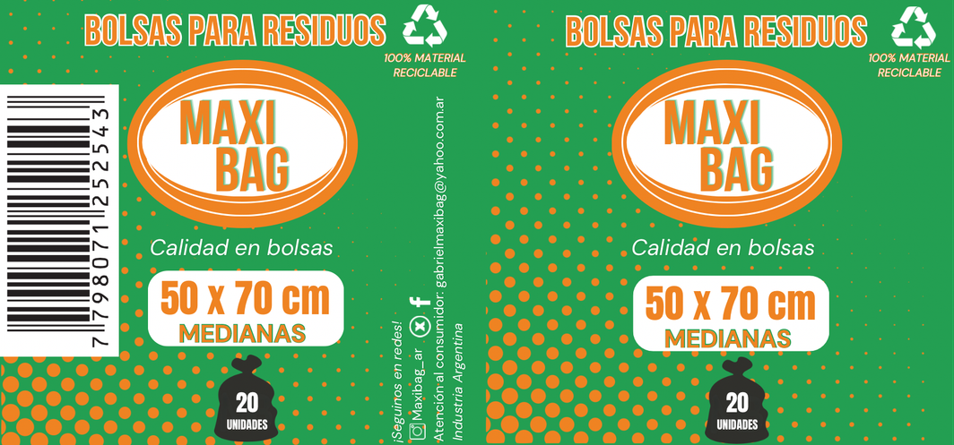 Rollo residuos fondo estrella 50 × 70