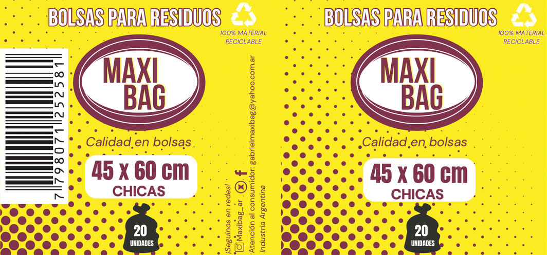 Rollo residuos fondo estrella 45 × 60